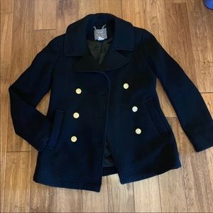 J.Crew Stadium Cloth Peacoat